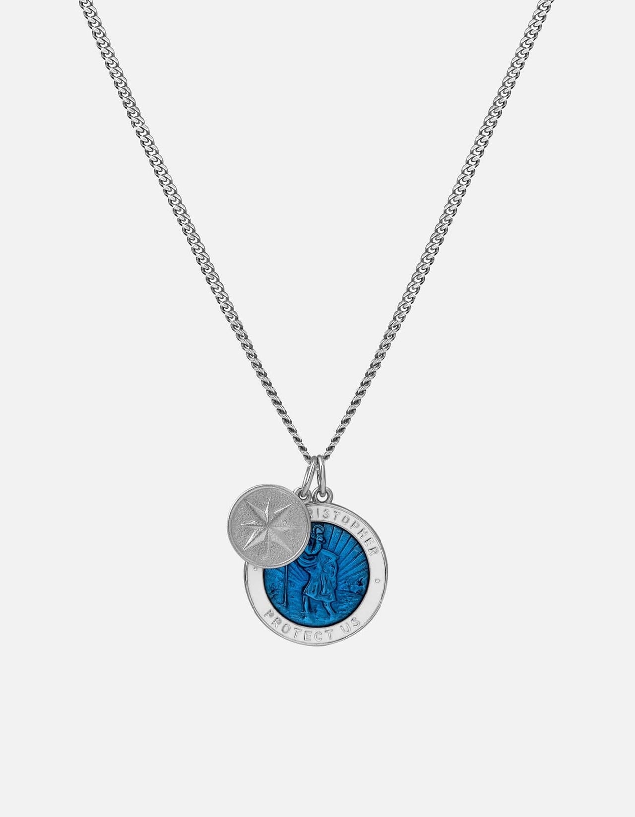 Amazon.com: YFN St Christopher Medal Necklace Sterling Silver Medallion  Travel Protection Pendant Necklace (St. Christopher Abalone) : Clothing,  Shoes & Jewelry
